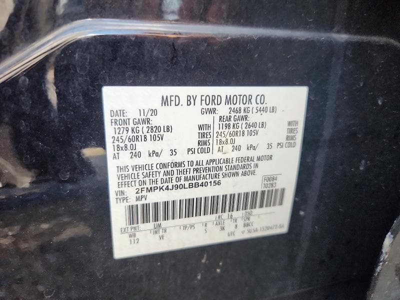 2020 FORD EDGE SEL 12