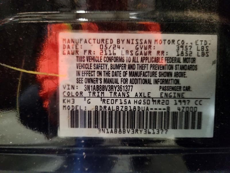 2024 NISSAN SENTRA S 12