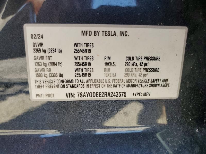 2024 TESLA MODEL Y 12