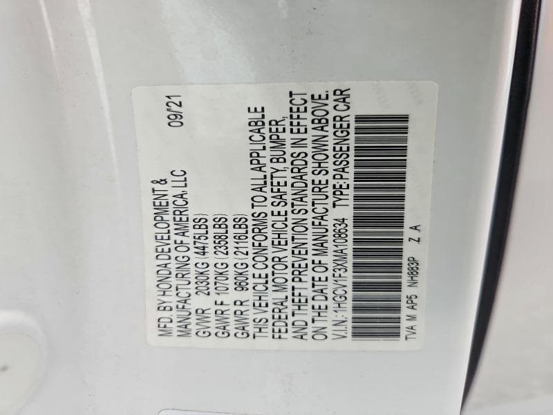 2021 HONDA ACCORD SPORT 12
