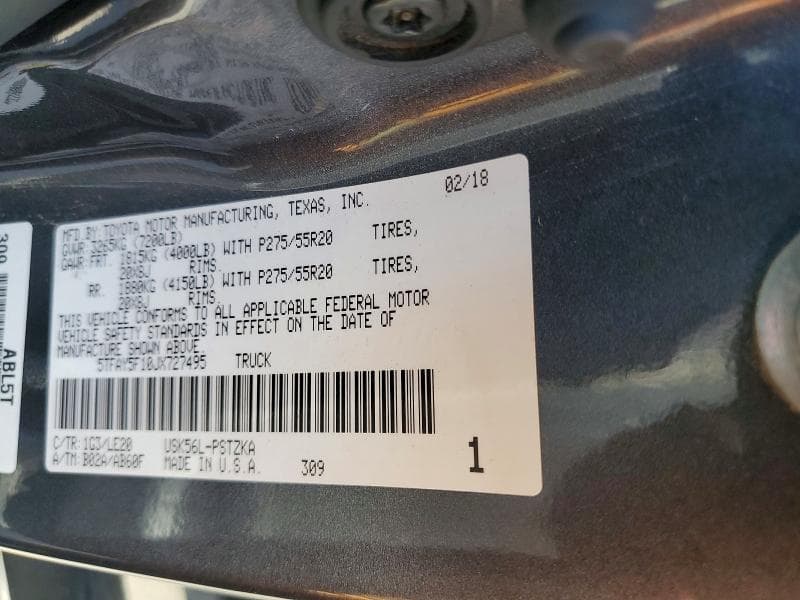 2018 TOYOTA TUNDRA PLATINUM 12