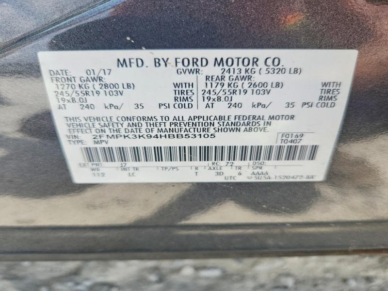 2017 FORD EDGE TITANIUM 13