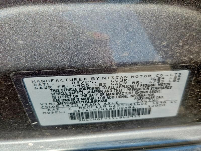 2025 NISSAN VERSA SR 13