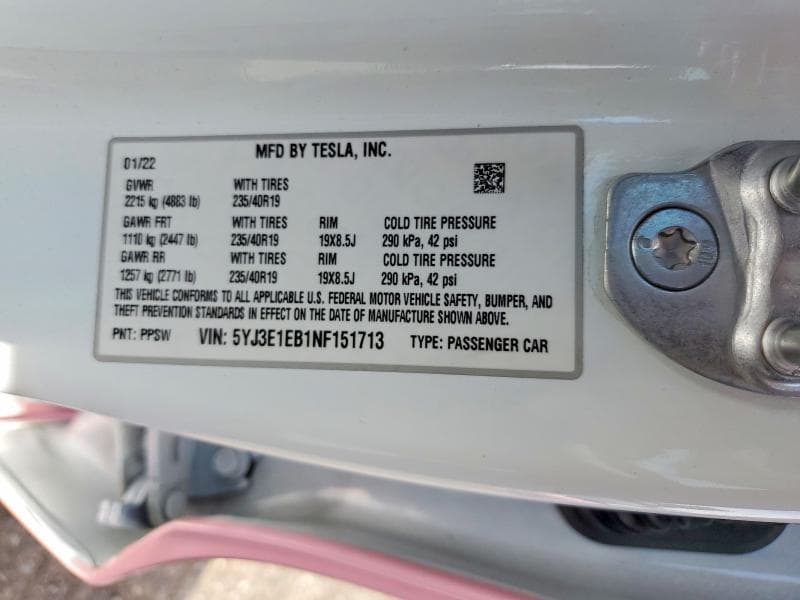 2022 TESLA MODEL 3 13