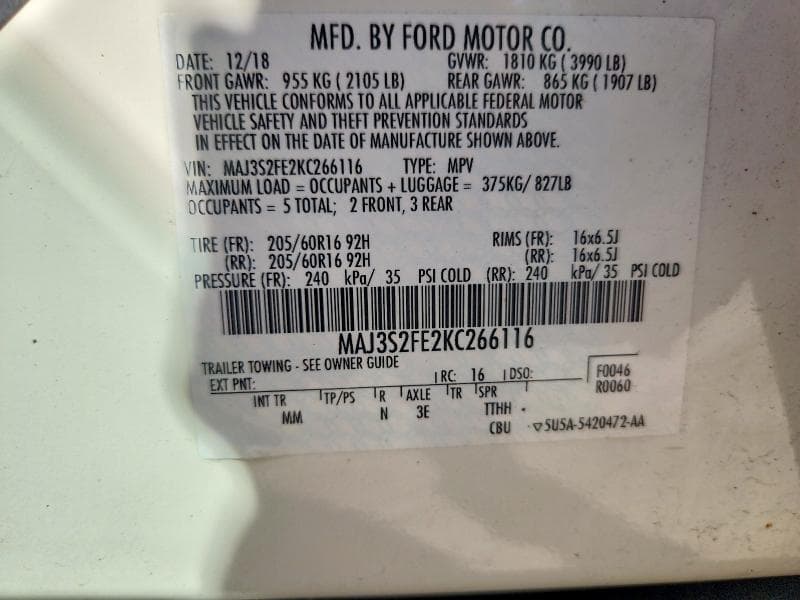 2019 FORD ECOSPORT S 13