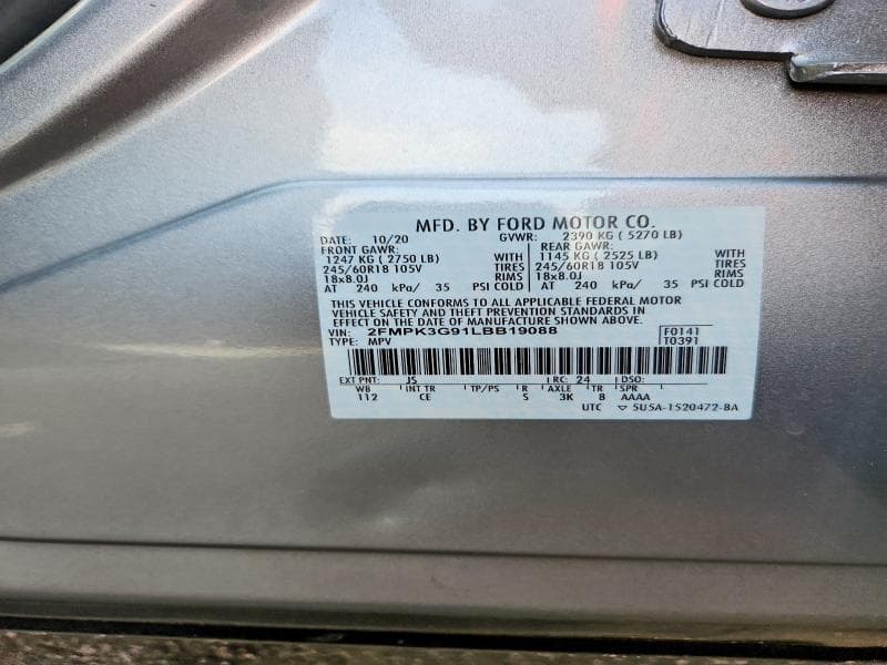 2020 FORD EDGE SE 13
