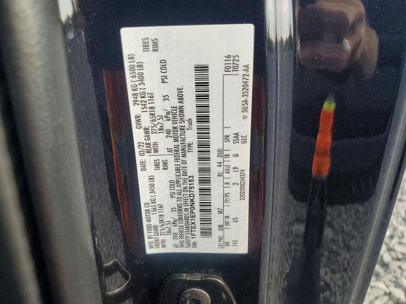2022 FORD F150 SUPER CAB 12