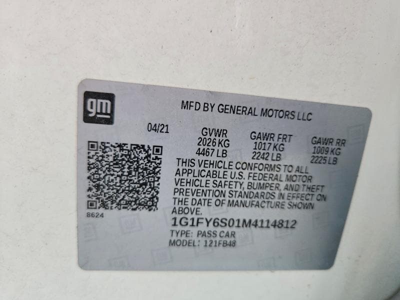 2021 CHEVROLET BOLT EV LT 12