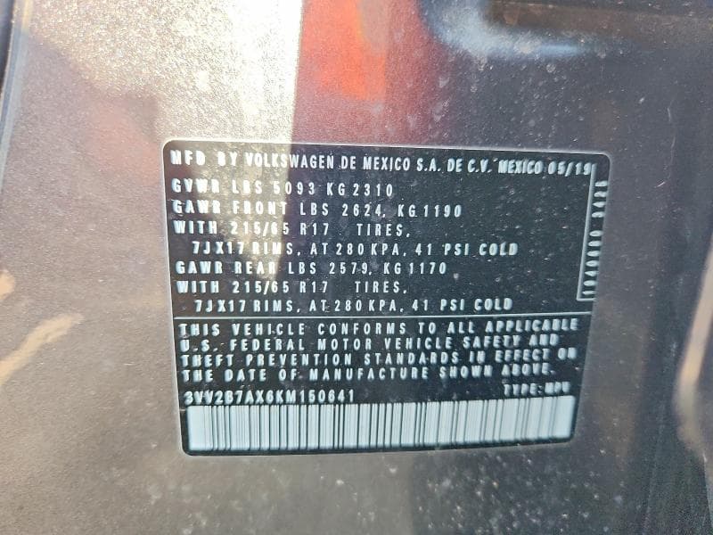2019 VOLKSWAGEN TIGUAN SE 13