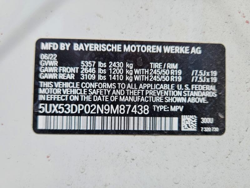 2022 BMW X3 XDRIVE30I 14