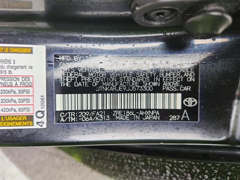 2018 TOYOTA COROLLA IM BASE 13