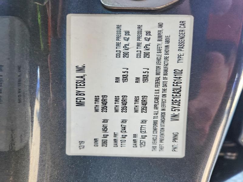 2020 TESLA MODEL 3 13