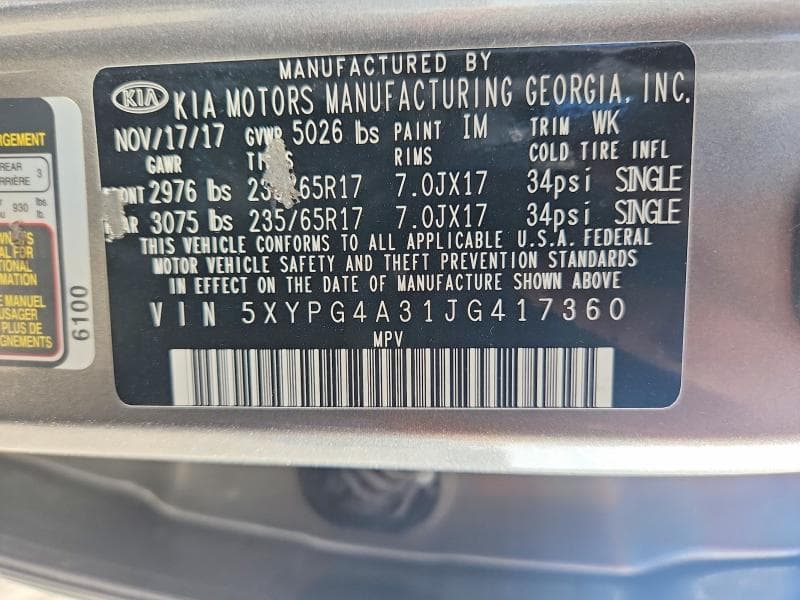 2018 KIA SORENTO LX 14