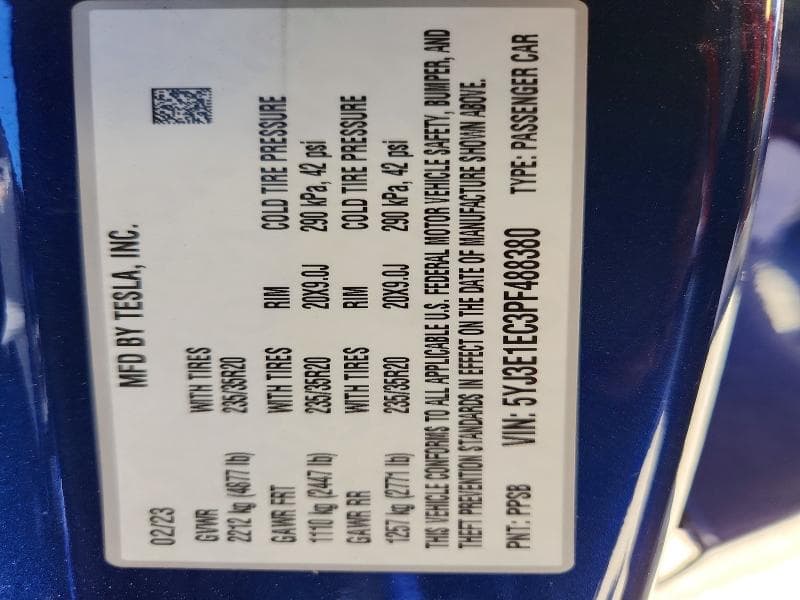 2023 TESLA MODEL 3 12