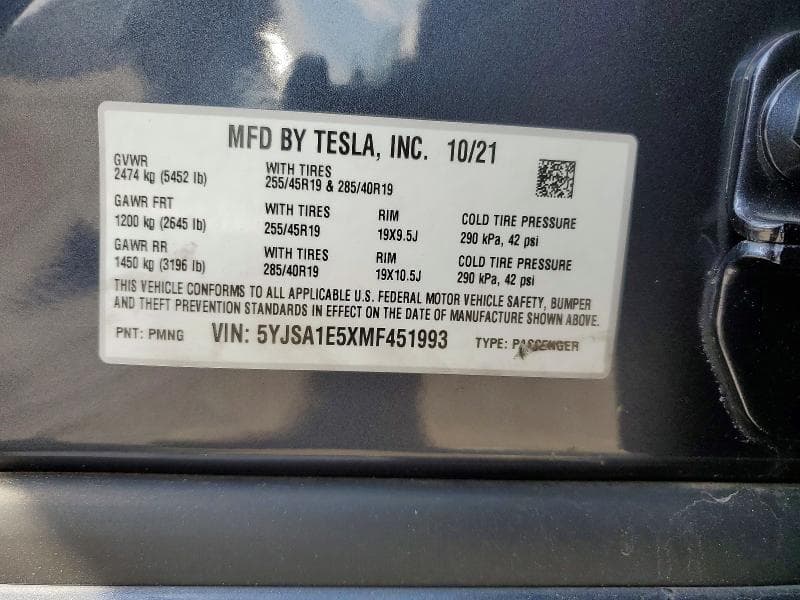 2021 TESLA MODEL S 13