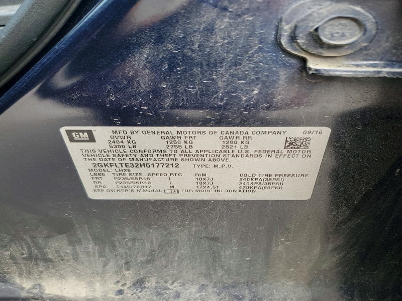 2017 GMC TERRAIN SLE 13