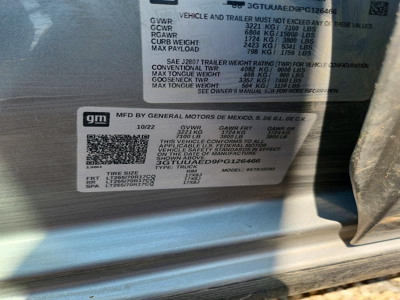 2023 GMC SIERRA K1500 12