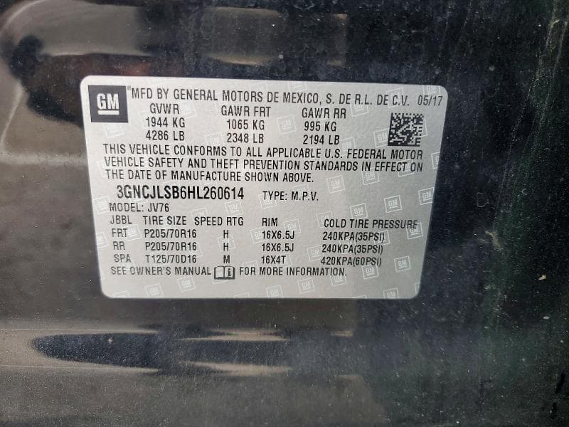 2017 CHEVROLET TRAX 1LT 13