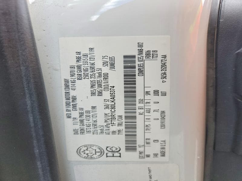 2020 FORD TRANSIT T-250 13