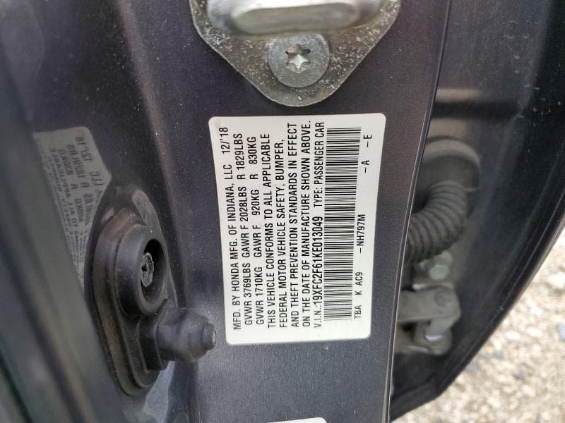 2019 HONDA CIVIC LX 12