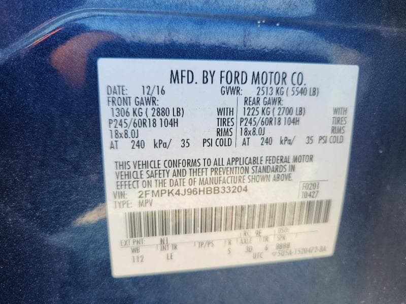 2017 FORD EDGE SEL 13