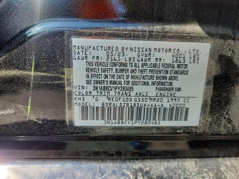 2023 NISSAN SENTRA SV 12