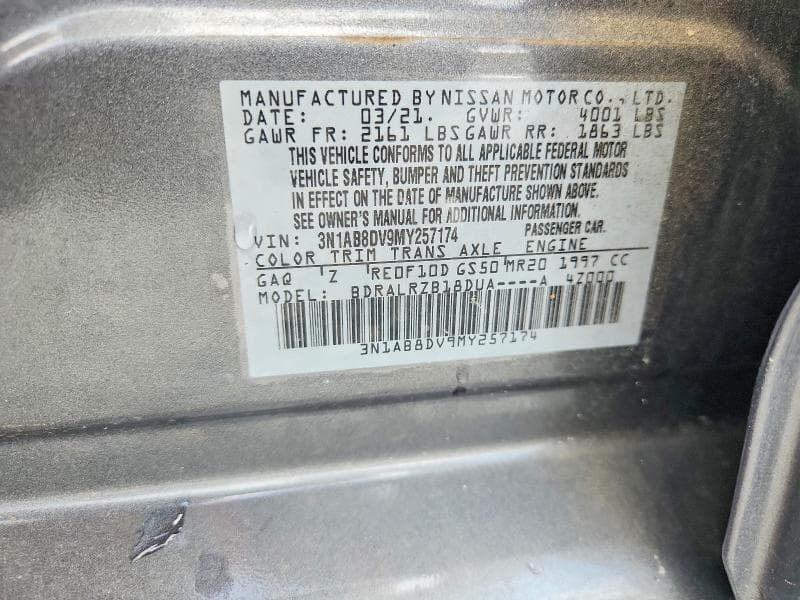 2021 NISSAN SENTRA SR 12