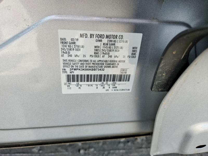 2019 FORD EDGE TITANIUM 13