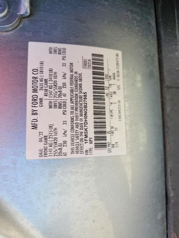 2022 FORD EXPLORER XLT 14