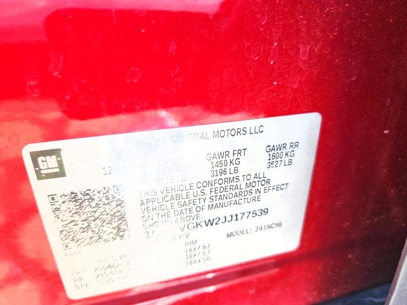 2018 CHEVROLET TRAVERSE LT 13