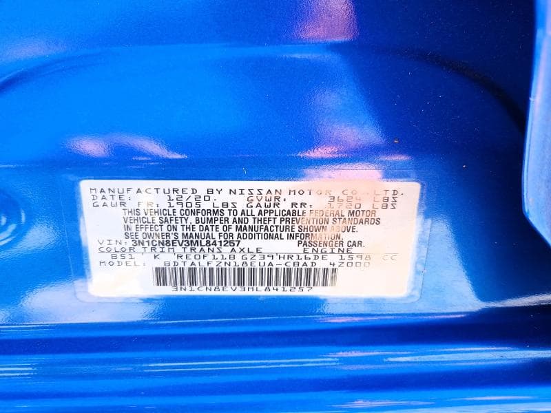 2021 NISSAN VERSA SV 13