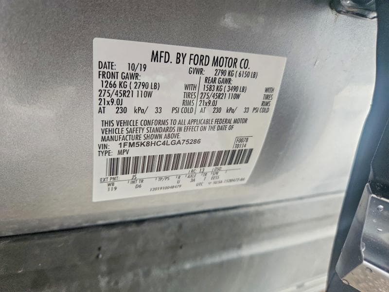 2020 FORD EXPLORER PLATINUM 12