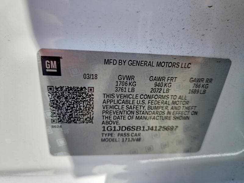 2018 CHEVROLET SONIC LT 13