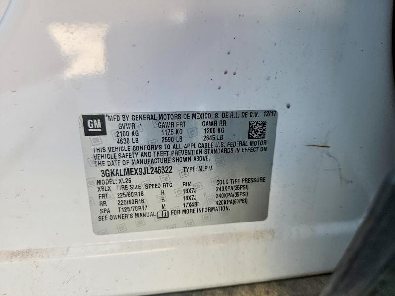 2018 GMC TERRAIN SLE 13