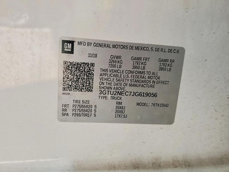2018 GMC SIERRA K1500 SLT 12