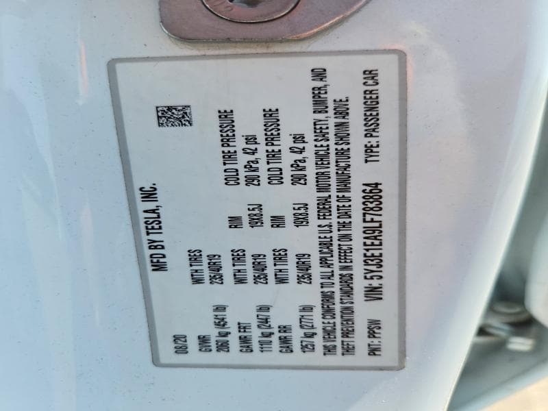 2020 TESLA MODEL 3 12