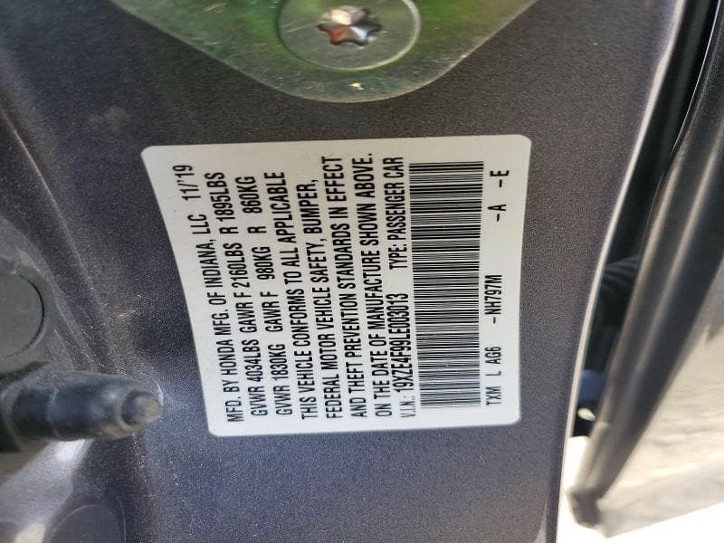 2020 HONDA INSIGHT TOURING 13