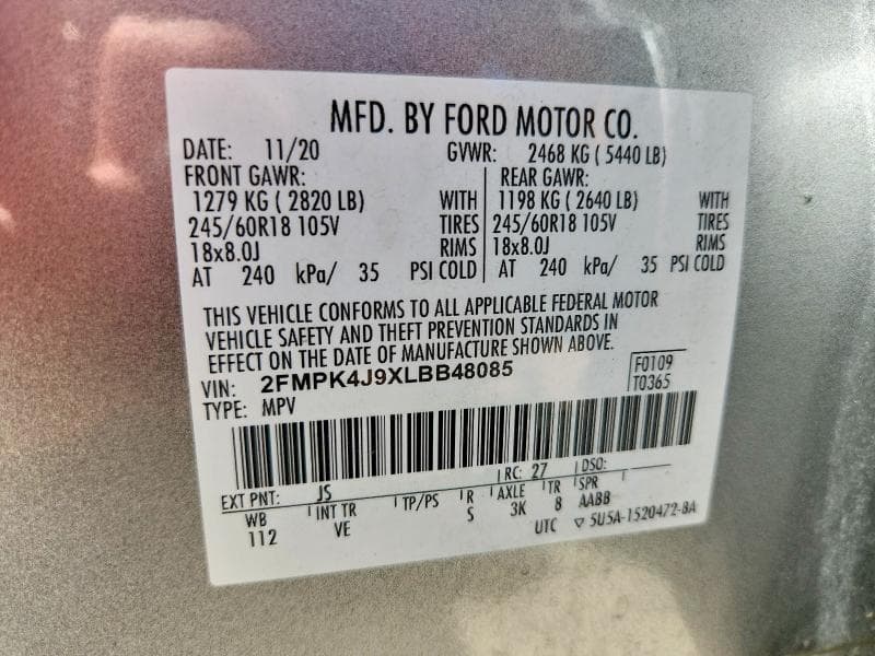 2020 FORD EDGE SEL 13