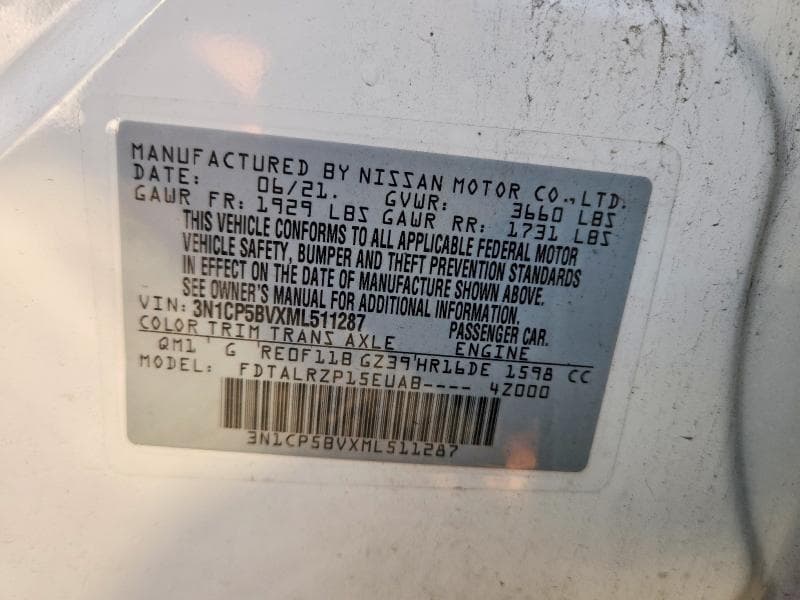 2021 NISSAN KICKS S 14