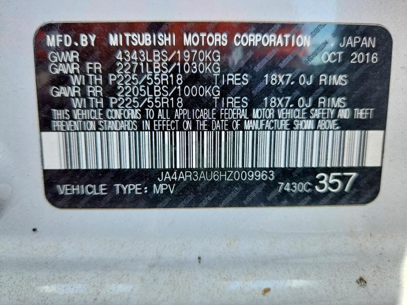 2017 MITSUBISHI OUTLANDER SPORT ES 13