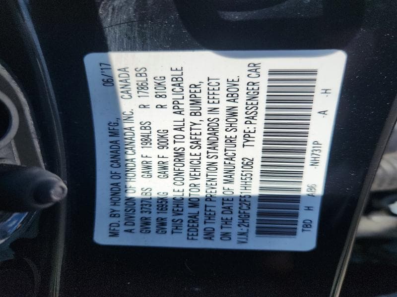 2017 HONDA CIVIC LX 12