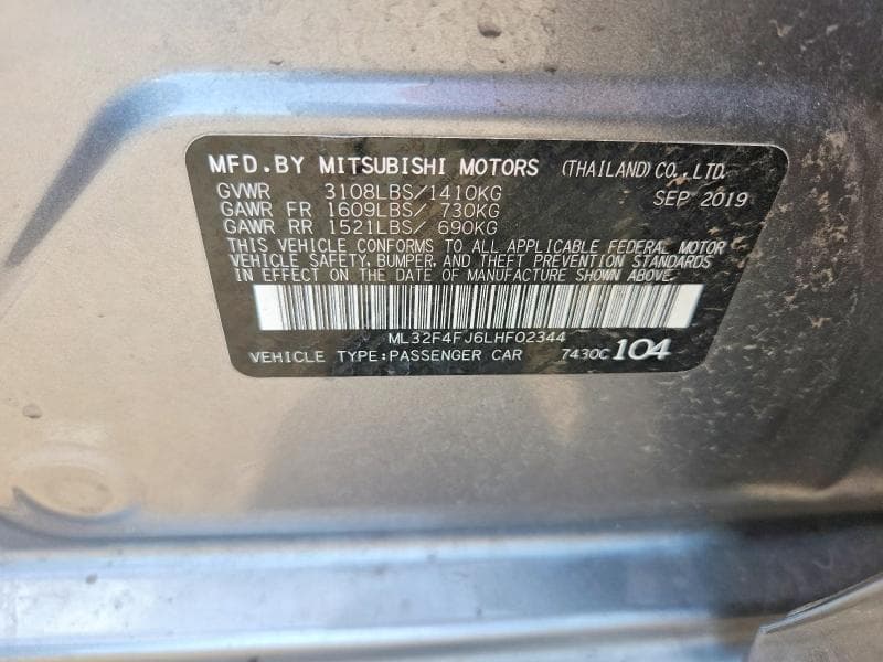 2020 MITSUBISHI MIRAGE G4 SE 12