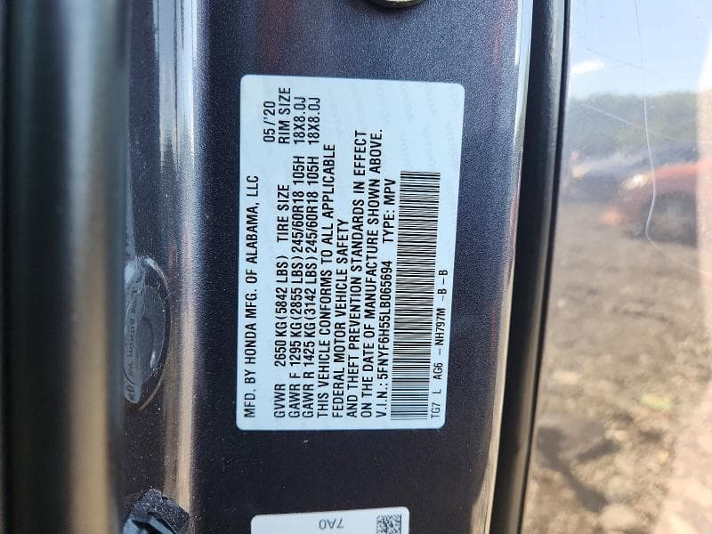 2020 HONDA PILOT EXL 13