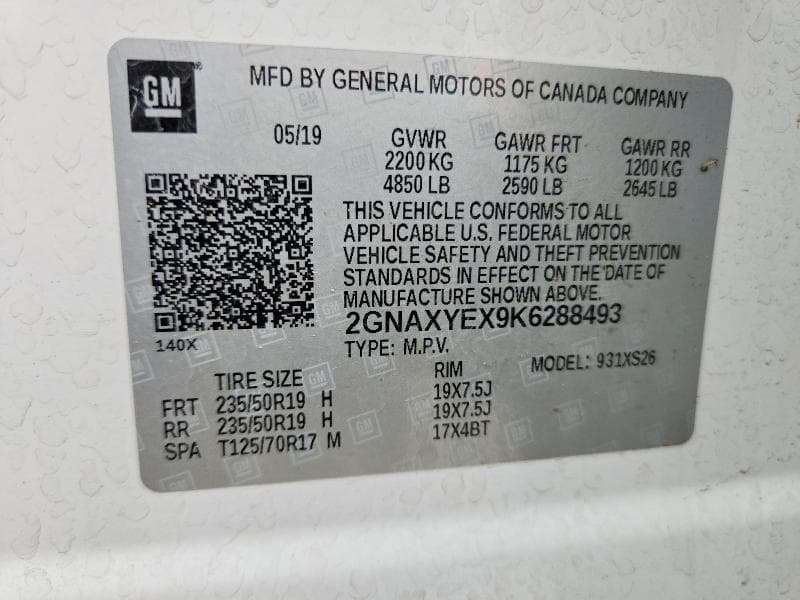 2019 CHEVROLET EQUINOX PREMIER 13