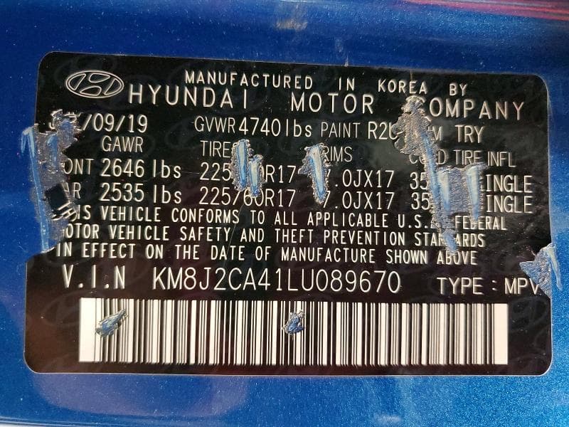 2020 HYUNDAI TUCSON SE 13