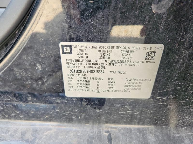 2017 GMC SIERRA K1500 SLT 13