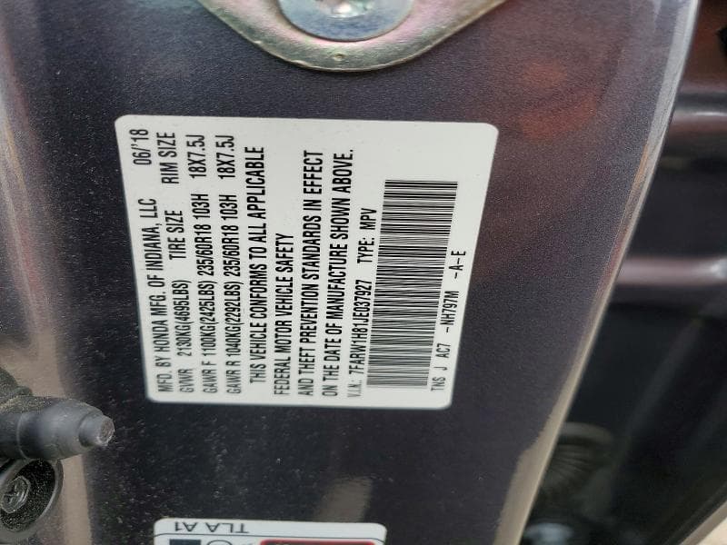 2018 HONDA CR-V EXL 12