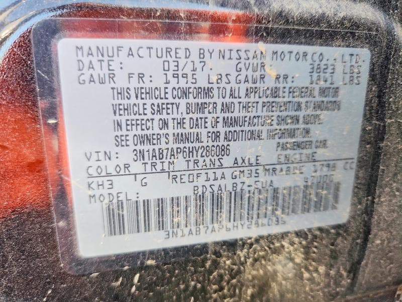 2017 NISSAN SENTRA S 12