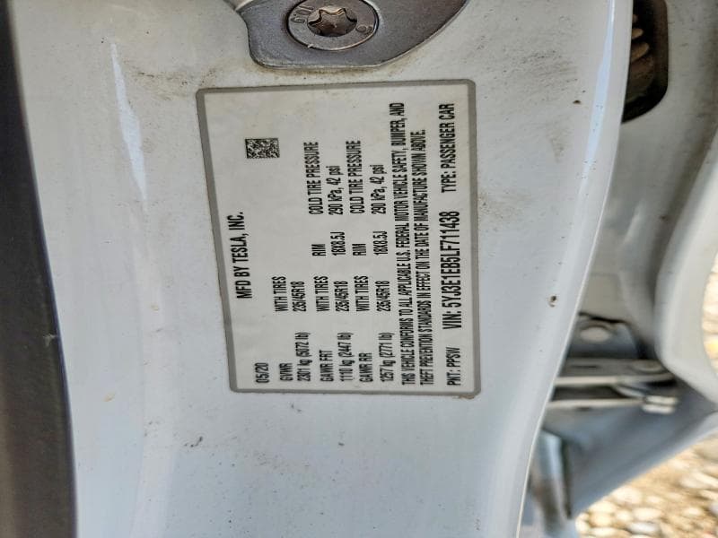 2020 TESLA MODEL 3 25