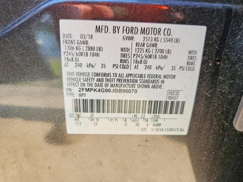 2018 FORD EDGE SE 13